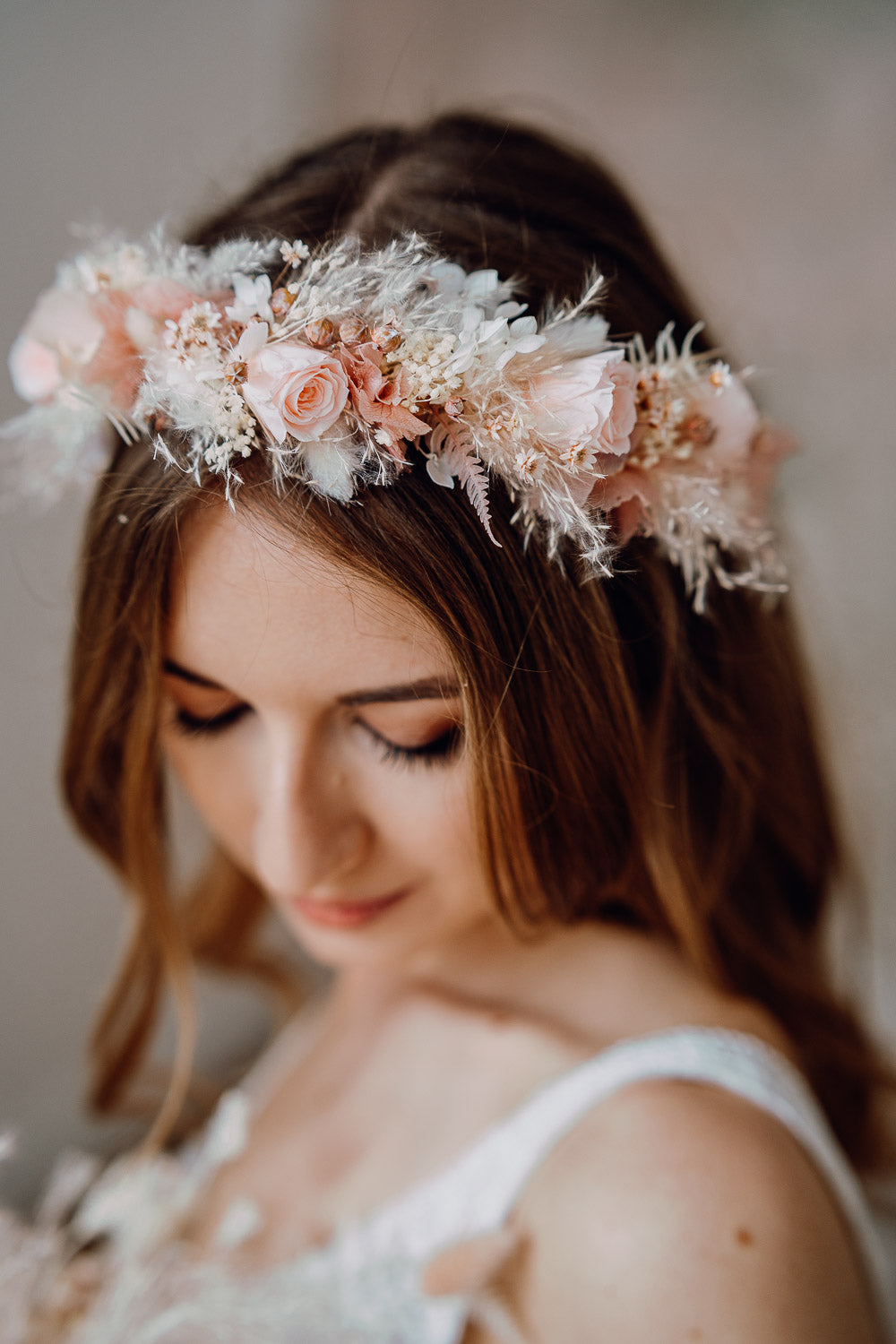 Premium Flower Crown | Dusty Rosé & Blush