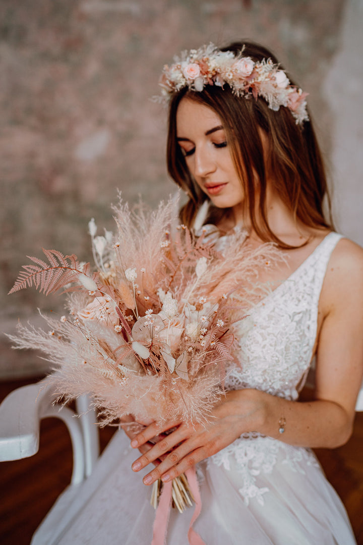 Premium Bridal Bouquet | Dusty Rosé & Blush