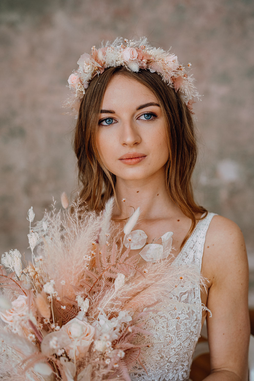 Premium Flower Crown | Dusty Rosé & Blush