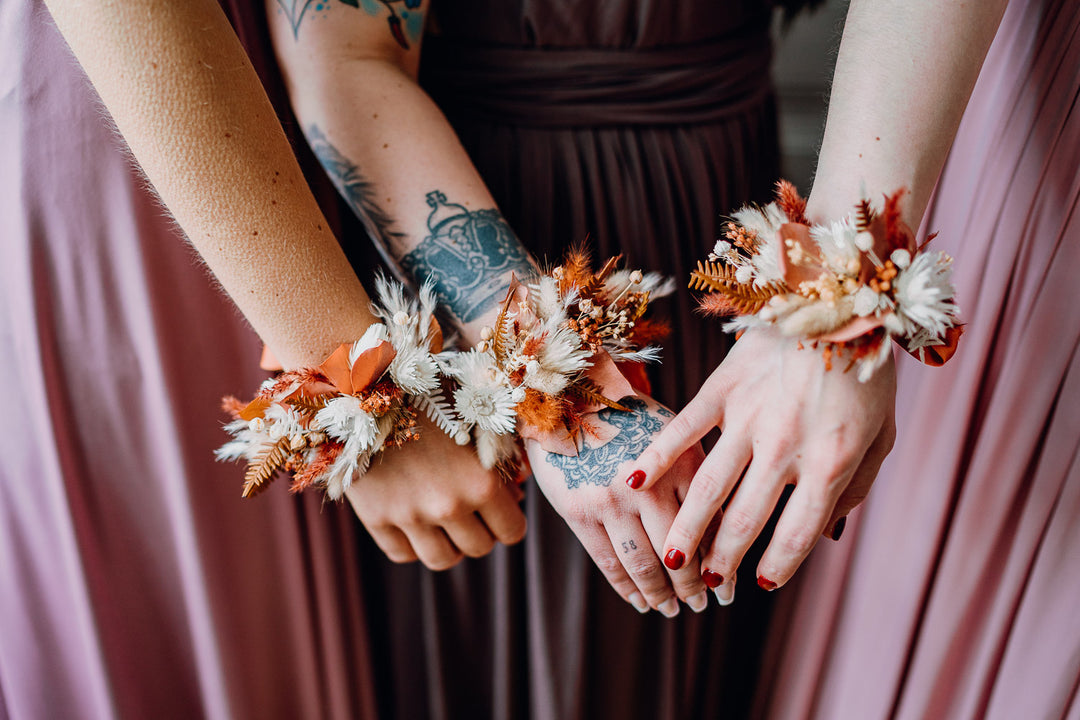 Flower bracelet | Terracotta & Beige