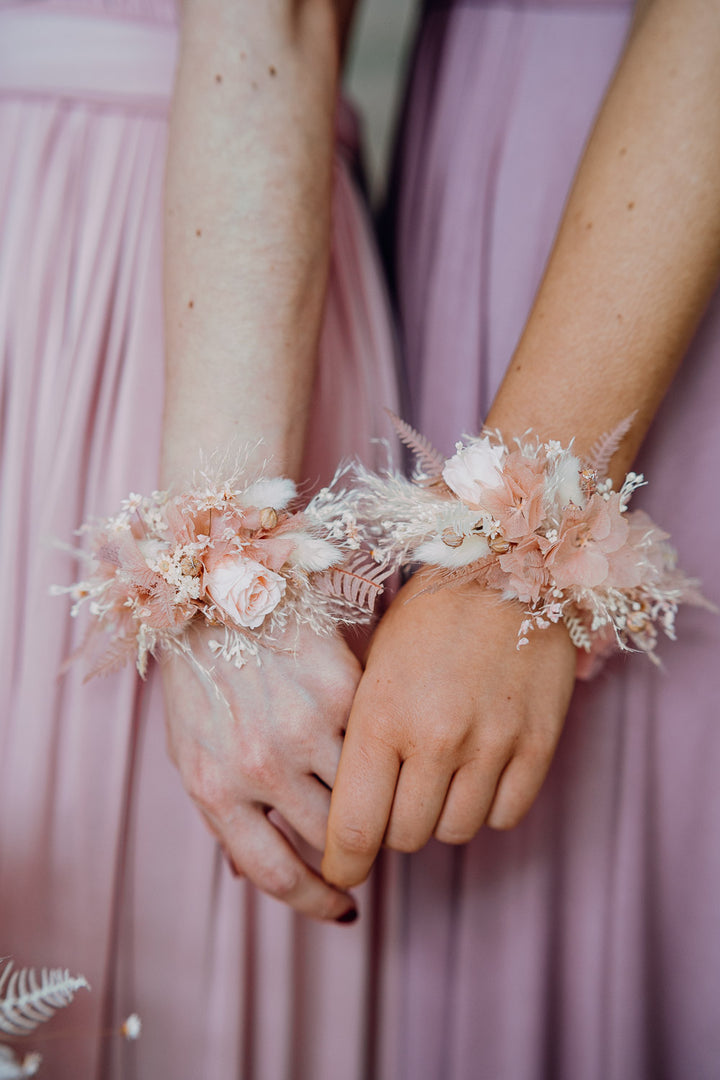 Flower bracelet | Dusty Rosé & Blush