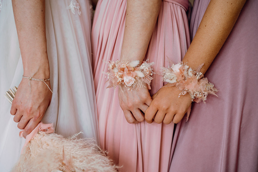 Flower bracelet | Dusty Rosé & Blush