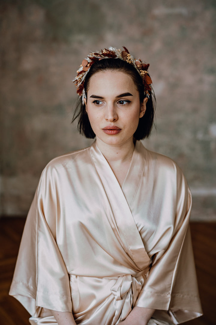 Small Flower Crown | Terracotta & Beige