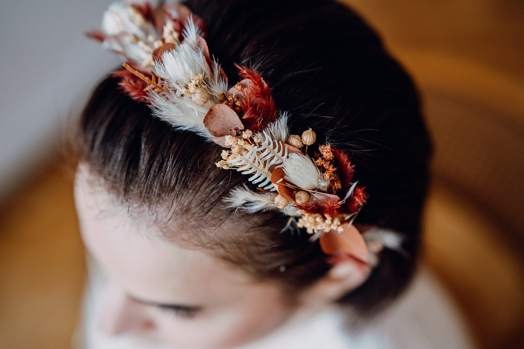 Small Flower Crown | Terracotta & Beige