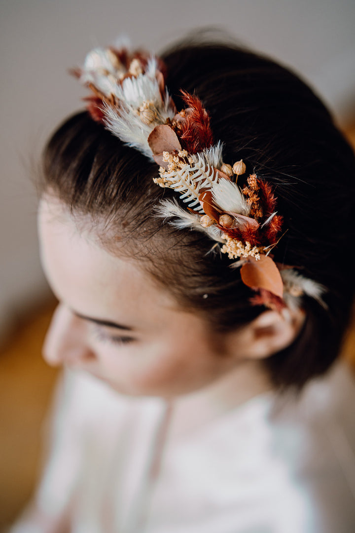 Small Flower Crown | Terracotta & Beige