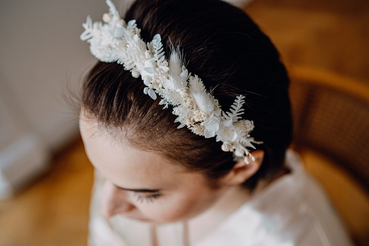 Small Flower Crown | Elegant White & Ivory
