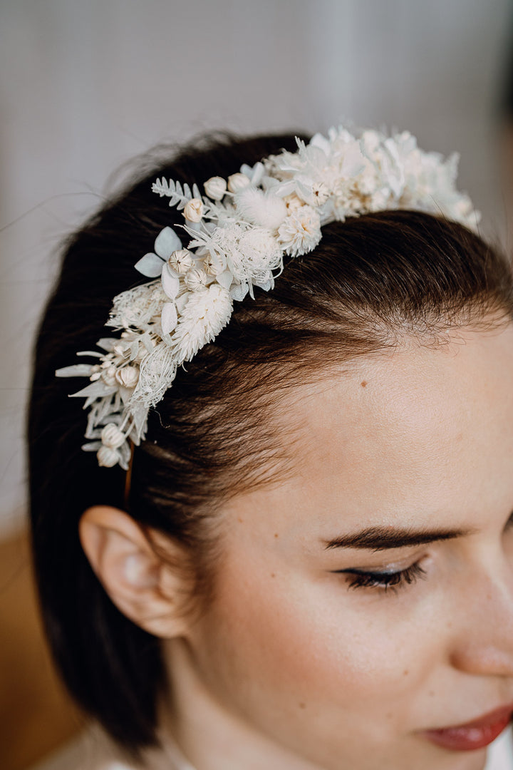 Small Flower Crown | Elegant White & Ivory