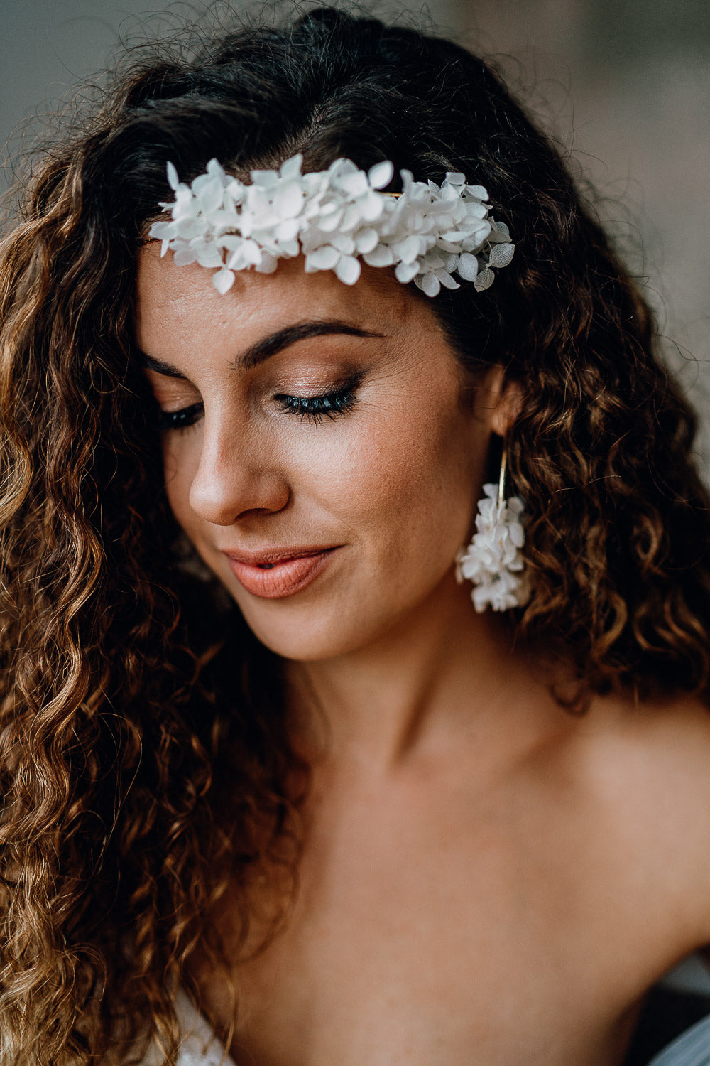 Floral Earrings | Elegant White & Ivory